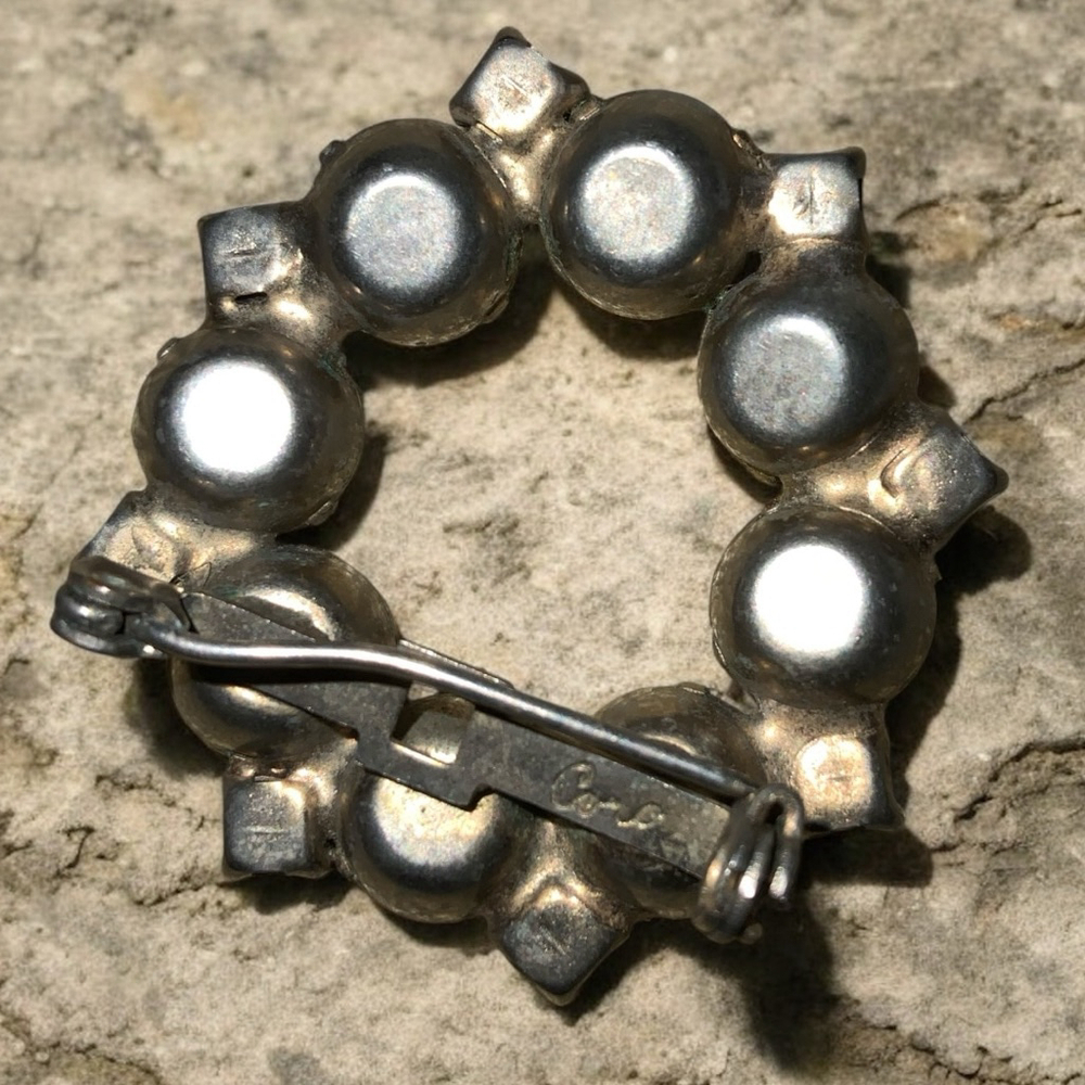 Cora Silver Iridescent Rhinestone Brooch One Size - Picture 2 of 8